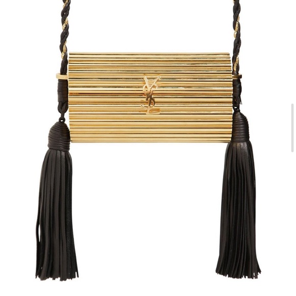 RARE Saint Laurent Opium Perspex Box Bag Golden Plexiglass Limited Edition - Picture 1 of 16